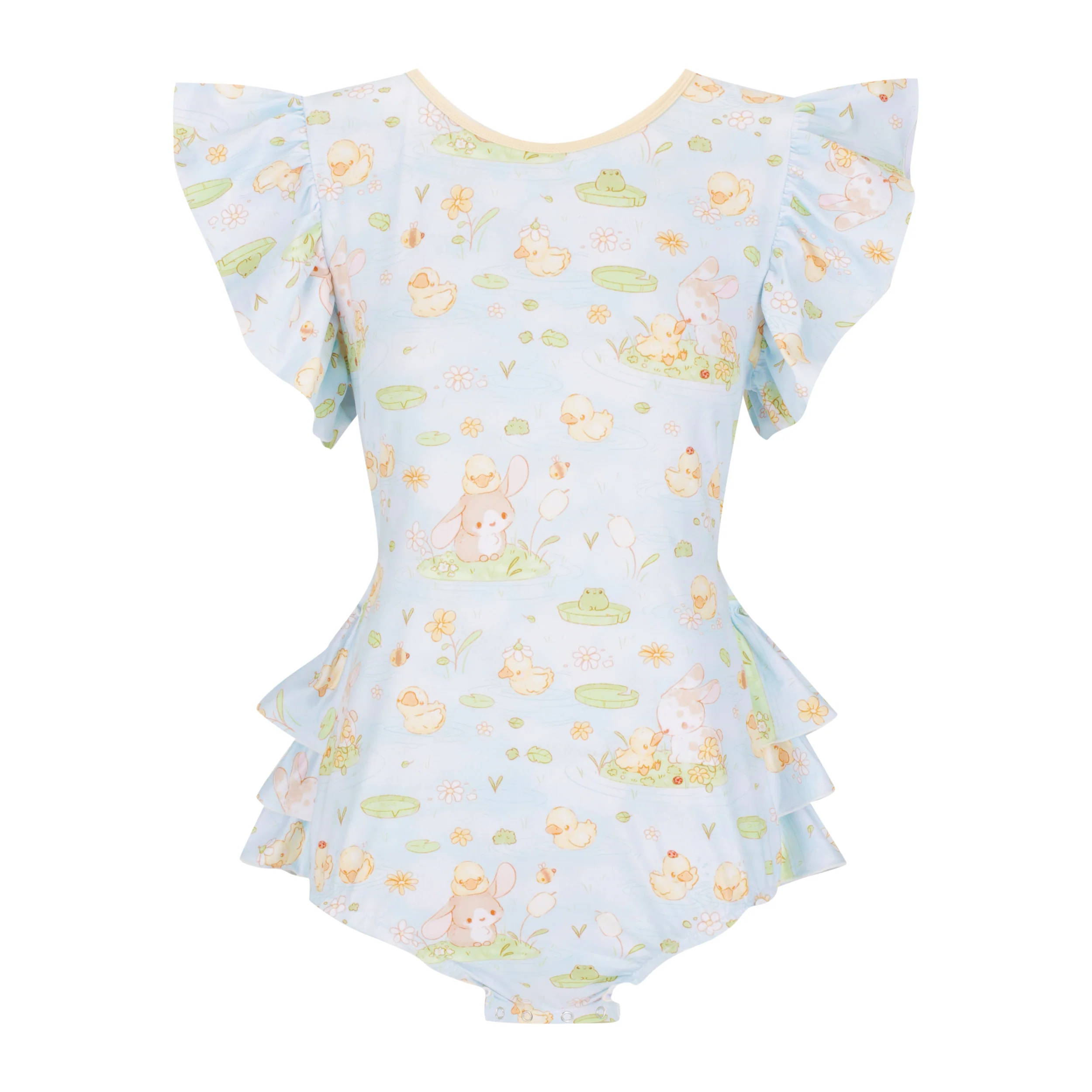 Darling Ducklings Ruffle Butt Onesie