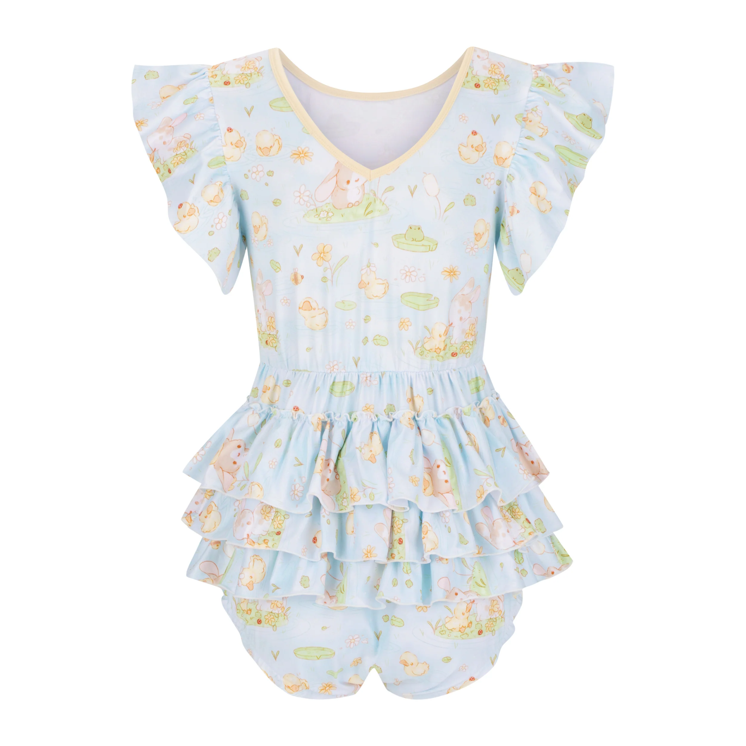 Darling Ducklings Ruffle Butt Onesie - Image 2