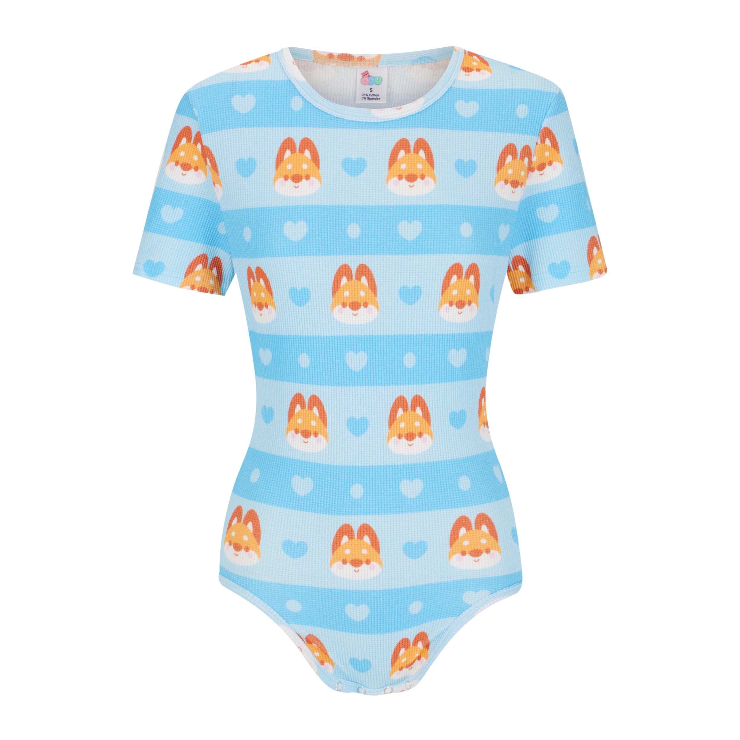 Foxes (Blue) Onesie